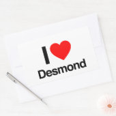 Sticker Rectangulaire j'aime desmond (Enveloppe)