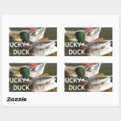 Sticker Rectangulaire J'aime Ducky Duck Mountains Design (Feuille)