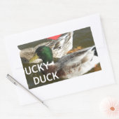 Sticker Rectangulaire J'aime Ducky Duck Mountains Design (Enveloppe)