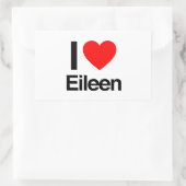 Sticker Rectangulaire j'aime eileen (Sac)
