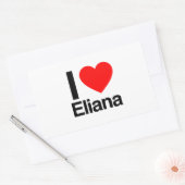 Sticker Rectangulaire j'aime eliana (Enveloppe)
