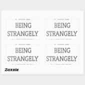 Sticker Rectangulaire J'aime être étrangement bizarre .png (Feuille)