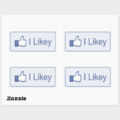 Sticker Rectangulaire J'aime Facebook (Feuille)