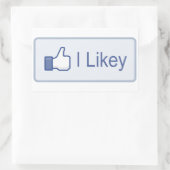 Sticker Rectangulaire J'aime Facebook (Sac)