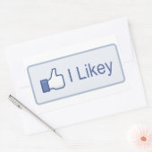Sticker Rectangulaire J'aime Facebook (Enveloppe)