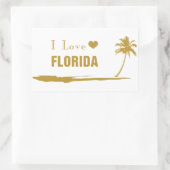 Sticker Rectangulaire J'aime Florida Gold (Sac)