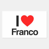 Sticker Rectangulaire j'aime franco (Devant)