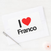 Sticker Rectangulaire j'aime franco (Enveloppe)