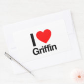 Sticker Rectangulaire j'aime griffin (Enveloppe)