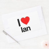 Sticker Rectangulaire j'aime ian (Enveloppe)