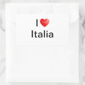 Sticker Rectangulaire J'aime Italia (Sac)