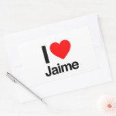 Sticker Rectangulaire j'aime jaime (Enveloppe)