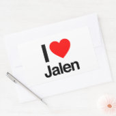 Sticker Rectangulaire j'aime jalen (Enveloppe)