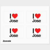 Sticker Rectangulaire j'aime jose (Feuille)