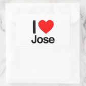 Sticker Rectangulaire j'aime jose (Sac)