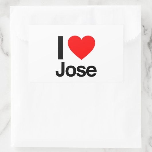 Sticker Rectangulaire j'aime jose (Sac)