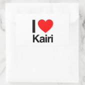 Sticker Rectangulaire j'aime kairi (Sac)