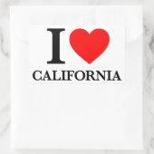 Sticker Rectangulaire J'aime la Californie (Sac)
