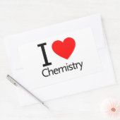 Sticker Rectangulaire J'aime la chimie (Enveloppe)