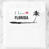 Sticker Rectangulaire J'aime la Floride (Sac)