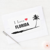 Sticker Rectangulaire J'aime la Floride (Enveloppe)