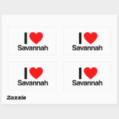Sticker Rectangulaire j'aime la savane (Feuille)