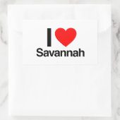Sticker Rectangulaire j'aime la savane (Sac)