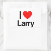 Sticker Rectangulaire j'aime larry (Sac)