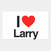 Sticker Rectangulaire j'aime larry (Devant)