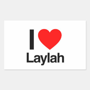Sticker Rectangulaire j'aime laylah