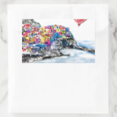 Sticker Rectangulaire J'aime le cinéma terre (Sac)