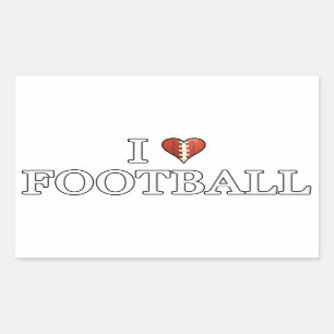 Sticker Rectangulaire J'Aime Le Football