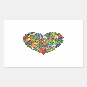 Sticker Rectangulaire J'aime le légume