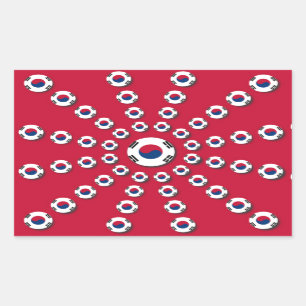 Sticker Rectangulaire J'aime le rouge