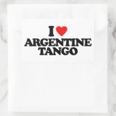 STICKER RECTANGULAIRE J'AIME LE TANGO ARGENTIN (Sac)