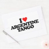 STICKER RECTANGULAIRE J'AIME LE TANGO ARGENTIN (Enveloppe)