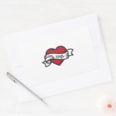 Sticker Rectangulaire J'Aime Le Tatouage De Ma Femme (Enveloppe)