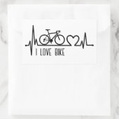 Sticker Rectangulaire J'aime le vélo (Sac)