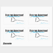 Sticker Rectangulaire J'aime l'eau (Feuille)