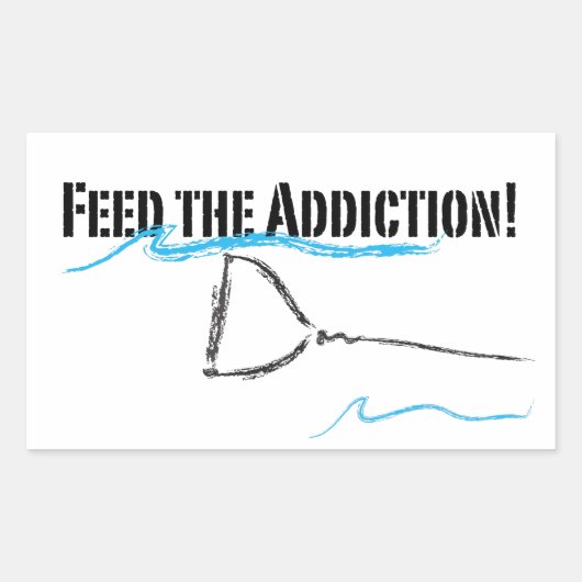 Sticker Rectangulaire J'aime l'eau (Devant)