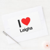 Sticker Rectangulaire j'aime leigha (Enveloppe)