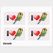 Sticker Rectangulaire J'aime les copines (Feuille)