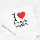 Sticker Rectangulaire J'Aime Les Heelflips De Face (Enveloppe)