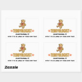 Sticker Rectangulaire J'aime les Nounours (Feuille)