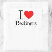 Sticker Rectangulaire J'aime les reliners (Sac)