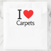 Sticker Rectangulaire J'aime les tapis (Sac)