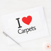 Sticker Rectangulaire J'aime les tapis (Enveloppe)