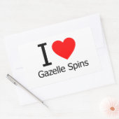 Sticker Rectangulaire J'aime les tours de Gazelle (Enveloppe)