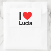 Sticker Rectangulaire j'aime lucia (Sac)
