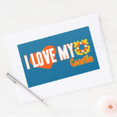 Sticker Rectangulaire J'aime ma coastie ! (Enveloppe)